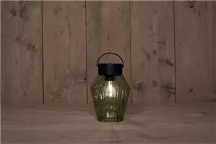 HELLGRÜN 12X16CM - Solarglas Lampe Retro