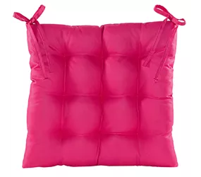 Dunkelrosa 38x38 cm - Gepolstertes Stuhlkissen außen Dunkelrosa 38x38 cm - Gepolstertes Stuhlkissen außen