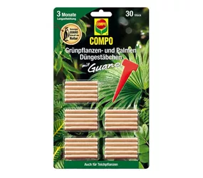 Compo - Grünpflanzen- und Palmen-Düngestäbchen mit Guano 30 Stück Compo - Grünpflanzen- und Palmen-Düngestäbchen mit Guano 30 Stück