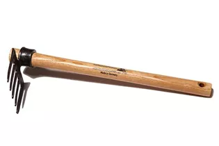 Krumpholz - Häulein (geschmiedet), 5 Zinken mit Eschenstiel Krumpholz - Häulein (geschmiedet), 5 Zinken mit Eschenstiel