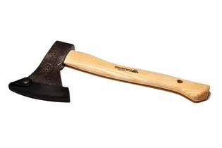 Krumpholz - Handbeil, mit gefirnistem Eschenstiel und Lederschneidenschutz