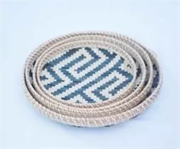 natur/schwarz - Bambustablett  natur/schwarz - Bambustablett