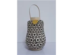 11/17/23x32/45 cm - Bambuslaterne, natur/schwarz 11/17/23x32/45 cm - Bambuslaterne, natur/schwarz