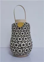 11/17/23x32/45 cm - Bambuslaterne, natur/schwarz 11/17/23x32/45 cm - Bambuslaterne, natur/schwarz