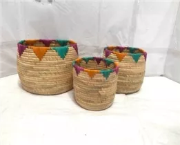 35/40x26 cm - Korb, natur/bunt 35/40x26 cm - Korb, natur/bunt