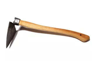 Krumpholz - Handhacke, Herzform mit Eschen-Kuhfußstiel