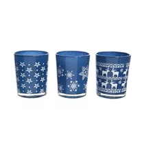 Teelicht - Hirsch / Flocke / Stern 3-er Set