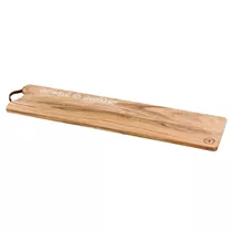 Gehlmann - Holzbrett mit Ledergriff bread&butter, 16, 5x50x1, 5cm