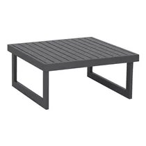 Stern Beistelltisch - Hocker Holly 72x72x32.5 cm Aluminium anthrazit mit Aluminiumleisten