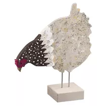 Gehlmann - Holzhuhn, stehend, braun, 27 x 16 cm