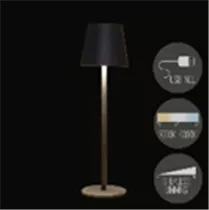 Mattschwarz - Tischlampe 9x26,5cm 