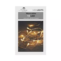 LED Lichterkette - Indoor 10L / 1M warmweiß für innen