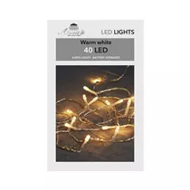 LED Lichterkette - Indoor 40L / 4M warmweiß für innen
