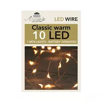 LED Lichterkette - Indoor Kupferdraht 10L / 1M classic warm für innen