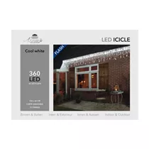 LED Lichterkette - Icicle 360L / 720X60Cm 36L Flash weiß für innen & außen