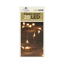 LED Lichterkette - Indoor Kupferdraht 20L / 1M classic warm für innen