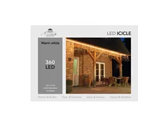 LED Lichterkette - Icicle 360L / 720X60Cm warmweiß für innen & außen