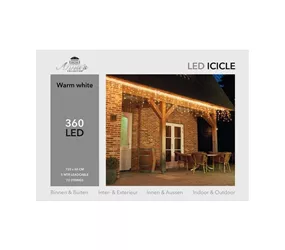 LED Lichterkette - Icicle 360L / 720X60Cm warmweiß für innen & außen