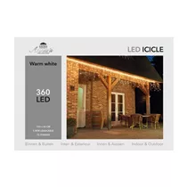 LED Lichterkette - Icicle 360L / 720X60Cm warmweiß für innen & außen
