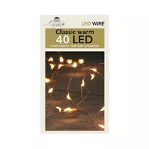 LED Lichterkette - Indoor Kupferdraht 40L / 2M classic warm für innen