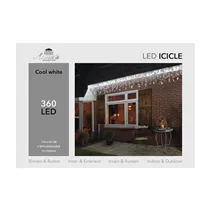 LED Lichterkette - Icicle 360L / 720X60Cm weiß für innen & außen