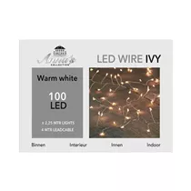 LED Lichterkette - Ivy Silberdraht 100L / 2.25M warmweiß