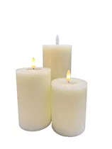 cream 7,5x10cm - LED Wachskerze cream 7,5x10cm - LED Wachskerze