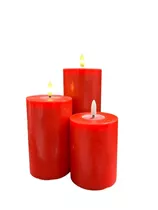 rot 7,5x12,5cm - LED Wachskerze rot 7,5x12,5cm - LED Wachskerze