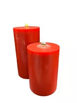 rot 10x20cm - LED Wachskerze