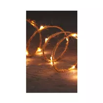 LED Lichterkette - Jute 20L / 1M classic warm für innen