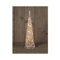 Led B.O. Kegel - Jute/Baumwolle/Glimmer 15L / 60 cm warmweiß