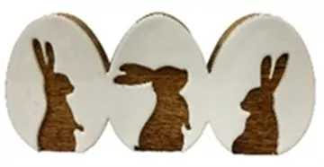 27,5x13x2,5 cm - Holzeier "Hase" 27,5x13x2,5 cm - Holzeier "Hase"