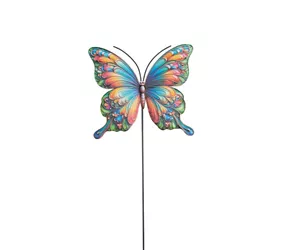 Metall 61x17 cm - Schmetterling am Stick