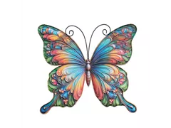 Metall 29.5x 32.5 cm - Schmetterling Wanddeko