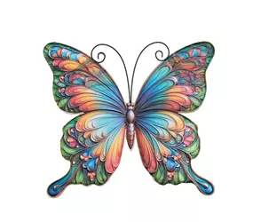 Metall 29.5x 32.5 cm - Schmetterling Wanddeko