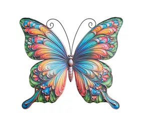 Metall 46.3 x 50 cm - Schmetterling Wanddekoration