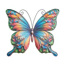 Metall 46.3 x 50 cm - Schmetterling Wanddekoration