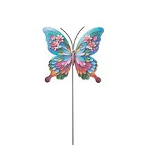 Metall 61x17 cm - Schmetterling am Stick