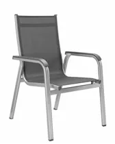 Kettler - Kettler Basic Plus Stapelsessel Outdoor Silber / Anthrazit Kettler - Kettler Basic Plus Stapelsessel Outdoor Silber / Anthrazit
