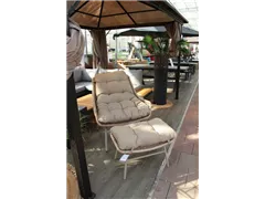 MAXPHIL living - Sessel Hogan inkl. Hocker und Polster sand MAXPHIL living - Sessel Hogan inkl. Hocker und Polster sand