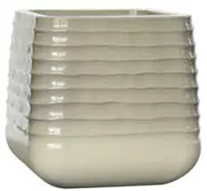 Taupe Top/Ivory Bottom - Pflanzkübel Eckig