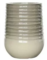 Taupe Top/Ivory Bottom - Pflanzkübel hoch