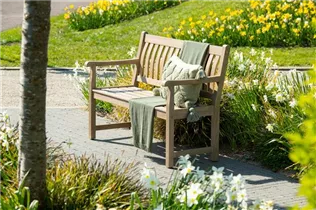 L 120 cm Eukalyptus white wash - Vondel Parkbank