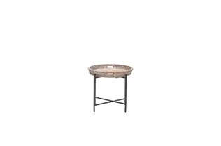 D60xH50 cm, c.bl/ natural rotan - Benidorm Beistelltisch 
