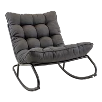 Lesli Living - Schaukelstuhl ZENZI schwarz