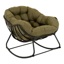 Lesli Living - Schaukelstuhl Cozy Olive