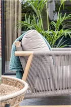 acacia wood rope taupe grau sand - Meteor Lounge Set 4-tlg