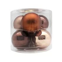 Inge's Christmas Decor - Kugel 10 cm, Glas, 6 Stk., Elegant Lounge