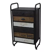 MAXPHIL living - Kommode aus Mangoholz mit Metallgestell