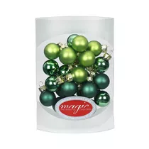 Inge's Christmas Decor - Kugel 2 cm, Glas, 25 Stk., Evergreens